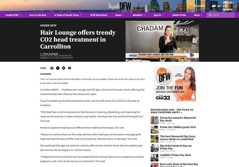 Hair Lounge offers trendy CO2 head treatment in Carrollton